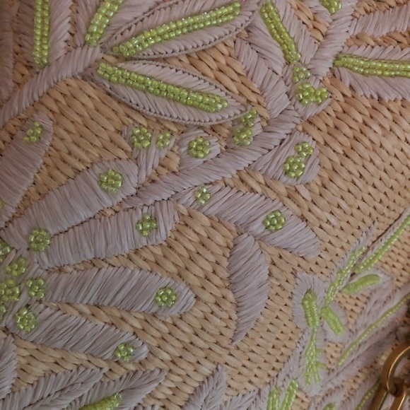 $3800 VALENTINO GARAVANI limited edition V logo Escape raffia tote - Picture 4 of 9